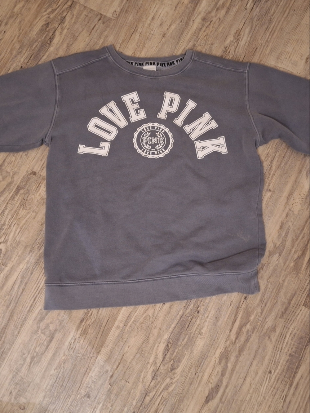 Victoria's Secret PINK Light Gray Crewneck Sweatshirt